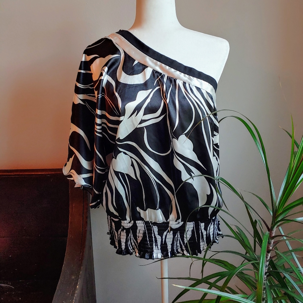 Lane Bryant One Shoulder Top blouse Shirt Size 14
